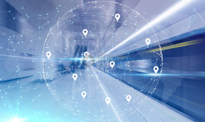 軌交線路科技背景圖片素材-正版創意圖片500706629